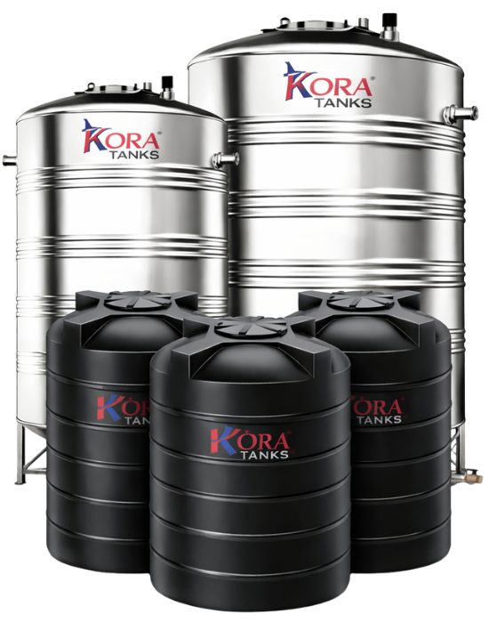 Kora Stainless Steel and Plastic Water Tanks